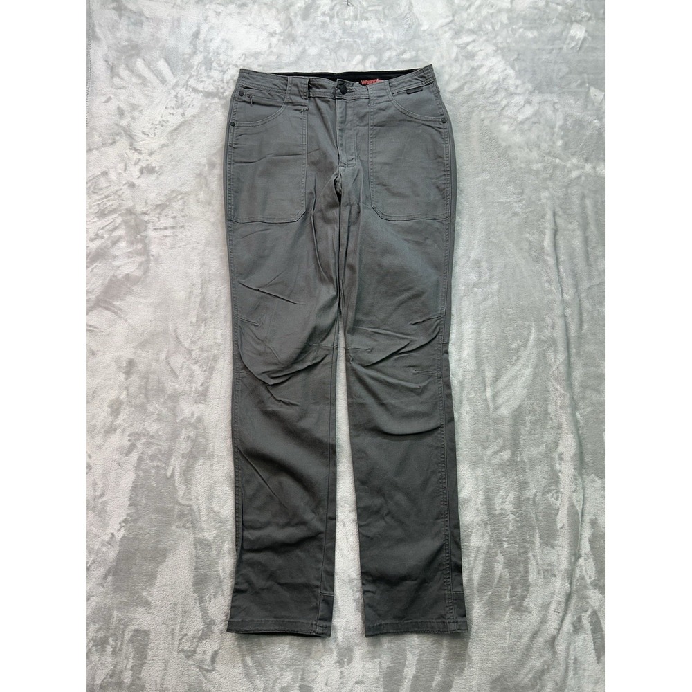 WRANGLER ATG Sierra Slim Utility Womens Pants SIZE 12 Tall Grey Stretch Canvas